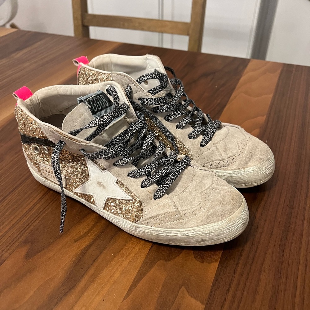 Golden Goose Glitter High-Top Sneakers